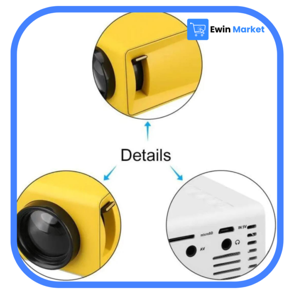 Mini Projecteur Jaune – Image 3